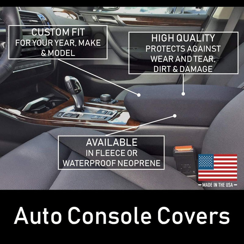 Auto Console Covers - Premium Center Console Cover Armrest Compatible with Ford F-150 2015-2022, Waterproof Neoprene Fabric Middle Console Cover (Gray) - Image 3